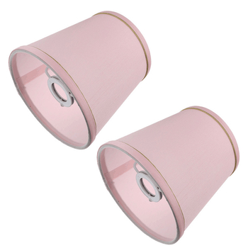 Tekstilni abažur za luster s E14, set od 6 komada, ružičasta, model A057