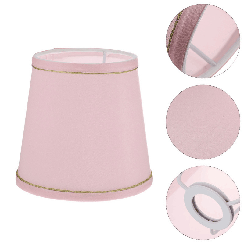 Tekstilni abažur za luster s E14, set od 6 komada, ružičasta, model A057
