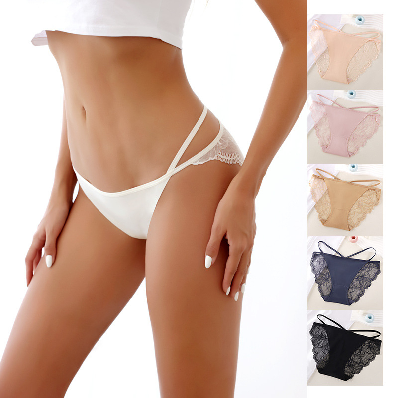 T-string gaćice s niskim strukom, bezšivne, od ice silk, brzo se suše, prozračne, žene s čipkastim trakama
