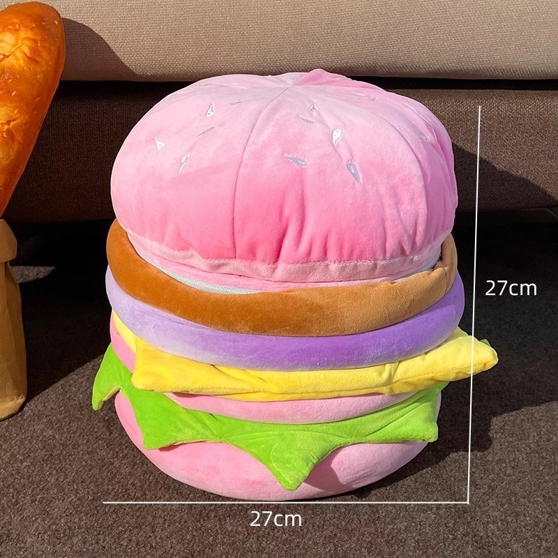 Hamburger tabure za pohranu, kompaktno platneno sjedište, višenamjenski komad namještaja za spavaću sobu ili dnevni boravak, kapacitet 12 L