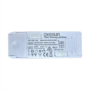 SAA certifikovaný LED ovládač s Triac dimovaním, izolovaný, externé puzdro, 3–15W
