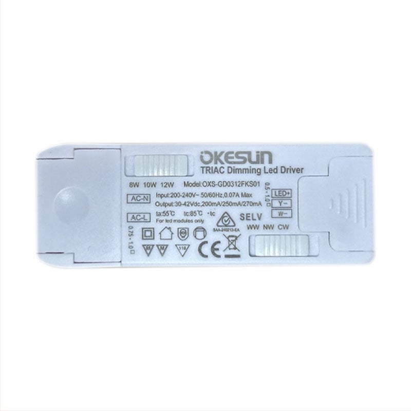 SAA certifikovaný LED ovládač s Triac dimovaním, izolovaný, externé puzdro, 3–15W