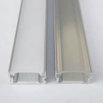 LED алуминиев U-образен корпус за LED лентово осветление, вътрешен монтаж, размери 1000×13×7 мм, алуминий 6063