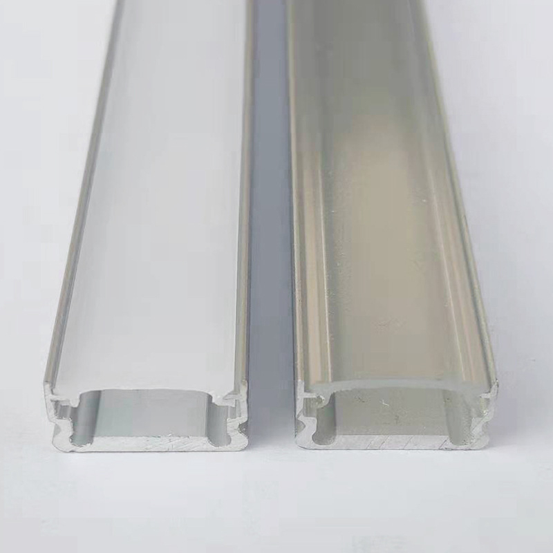 LED алуминиев U-образен корпус за LED лентово осветление, вътрешен монтаж, размери 1000×13×7 мм, алуминий 6063