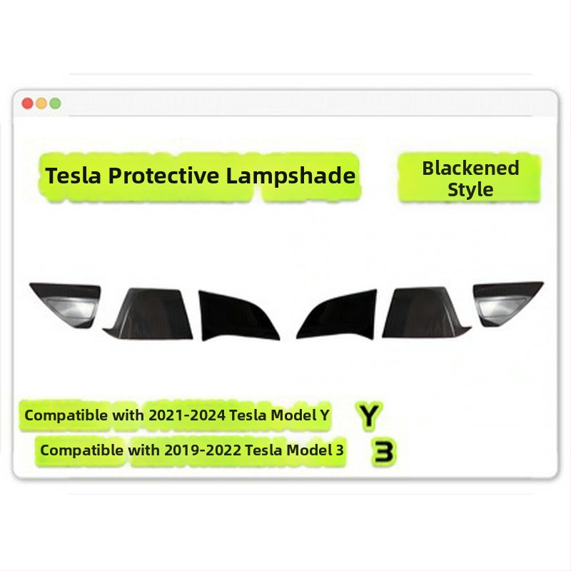 Kryt zadných svetiel pre Tesla Model 3/Y, LED úprava, tmavý ochranný kryt