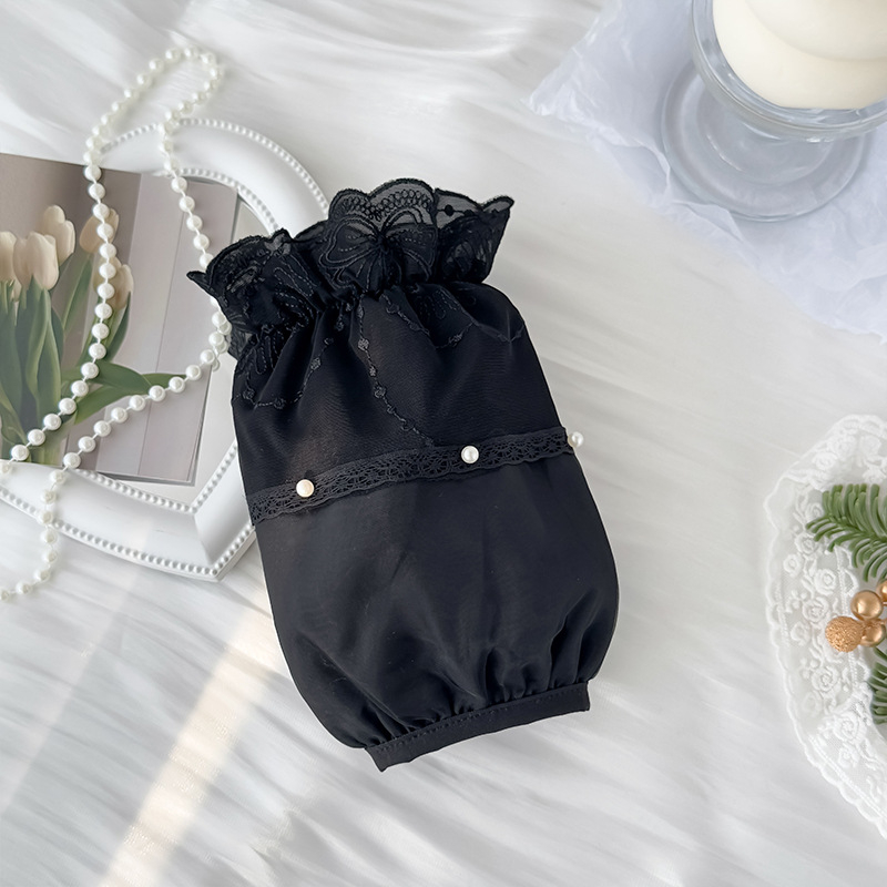 Ženski kratki čipkasti zaštitni rukavi za jesensko-zimsku puffer jaknu, dvostruki sloj, uredski stil