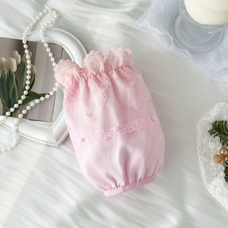 Ženski kratki čipkasti zaštitni rukavi za jesensko-zimsku puffer jaknu, dvostruki sloj, uredski stil