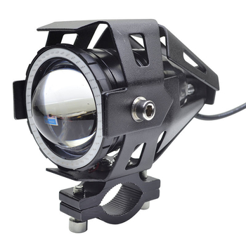 Motorkerékpár LED első fényszóró, U7 Laser Cannon, vízálló 12V, segédfény stroboszkóp hatással