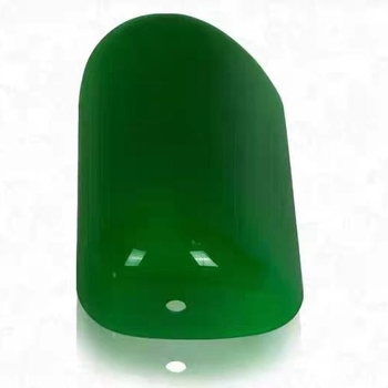 Zeleni stakleni abažur za bankarsku lampu, vintage šangajski stil