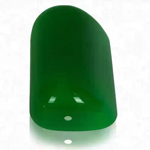 Zeleni stakleni abažur za bankarsku lampu, vintage šangajski stil