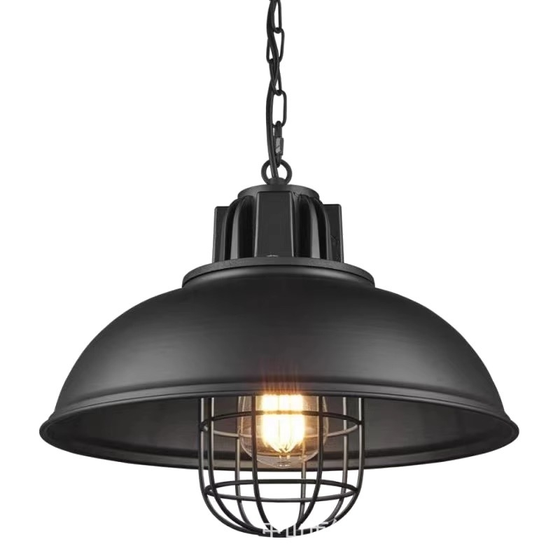 Lampa od željeza, viseći retro industrijskog stila s abažúrom, za loft, restorane i kafiće, promjer 33 cm, topla svjetlost, podesivi kabel 1,2–1,5 m