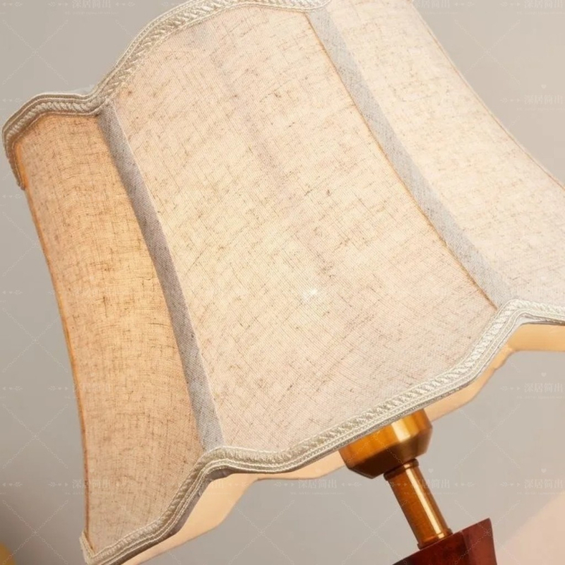 Laneni platneni abazur za spavaću sobu i podnu lampu, američki stil i europski modern dizajn.
