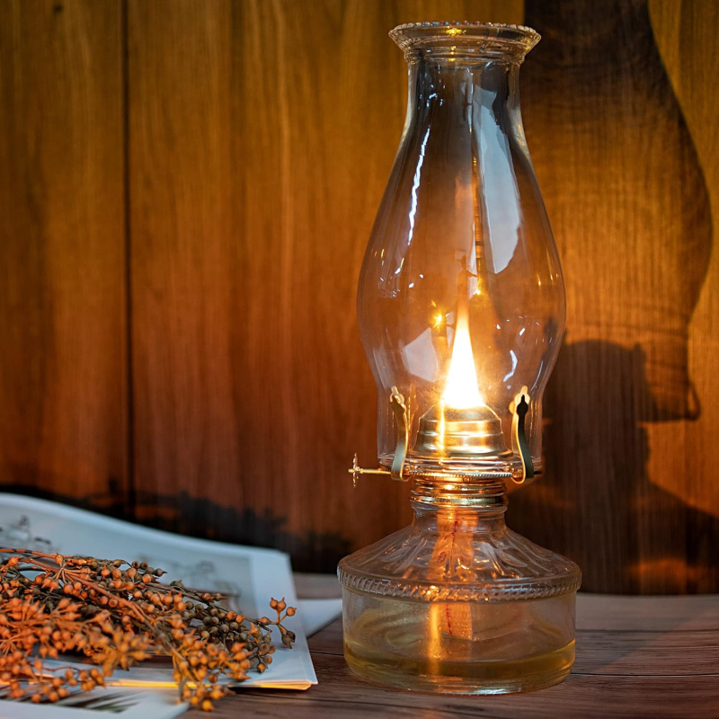 Stakleni abažur za kerosinsku lampu, retro stil, reljefni uzorak, borosilikatno staklo, vanjski otporan na vjetar