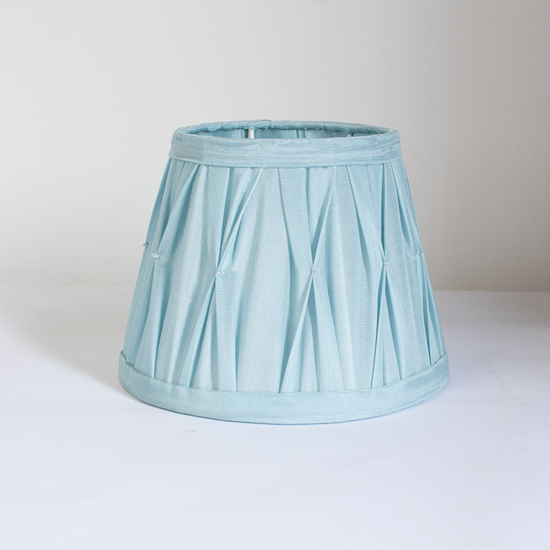 Tekstilni abažur za stolnu lampu, imitacija svile, LF-CL-004, dimenzije 20 x 13.4 x 15.3 cm, boja ružičasta/plava, pogodna za spavaću sobu, dnevnu sobu i radnu sobu