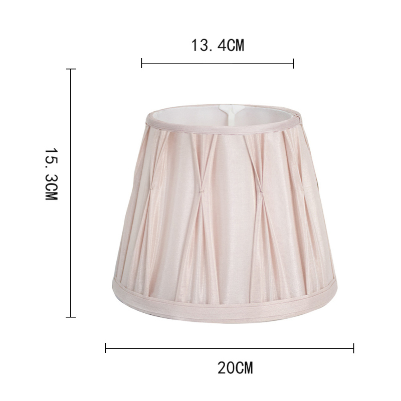 Tekstilni abažur za stolnu lampu, imitacija svile, LF-CL-004, dimenzije 20 x 13.4 x 15.3 cm, boja ružičasta/plava, pogodna za spavaću sobu, dnevnu sobu i radnu sobu