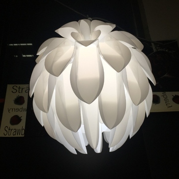 DIY sjenilo za viseću lampu, bijela PP ploča, dizajn tropskog voća