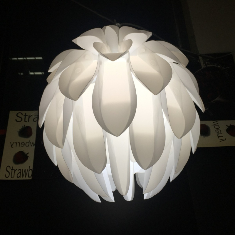 DIY sjenilo za viseću lampu, bijela PP ploča, dizajn tropskog voća