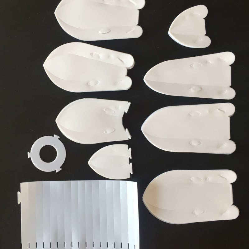 DIY sjenilo za viseću lampu, bijela PP ploča, dizajn tropskog voća
