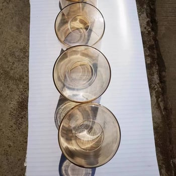 Nova europskog stila stakleni abažur, cilindrični stakleni abažur, elektroplirani jantar završetak, dodatak za abažur stolne lampe