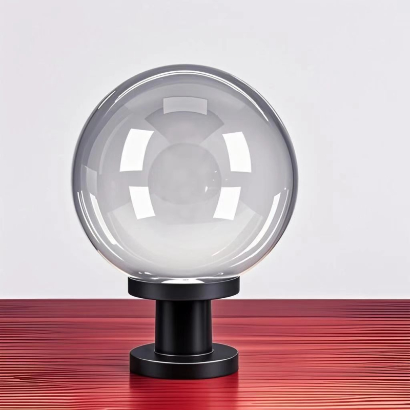 Kružni prozirni abažur lampe, sferičnog od akrila/PMMA i PC, plastični dodatak