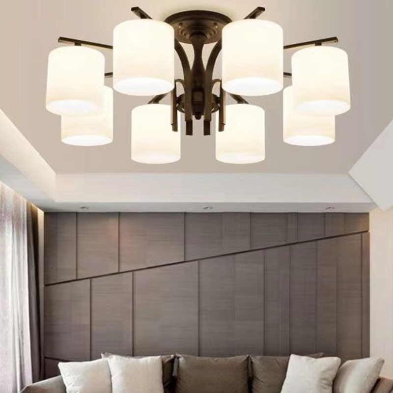Stakleni abažur za E27, ravnog dizajna, mliječno-bijela boja, poklopac za stropno svjetlo, promjer 4,2 cm