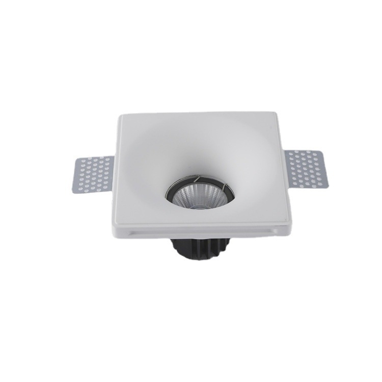 Bezokvirno kvadratno kućište od žbuke za hotelski stropni reflektor, 5W downlight set