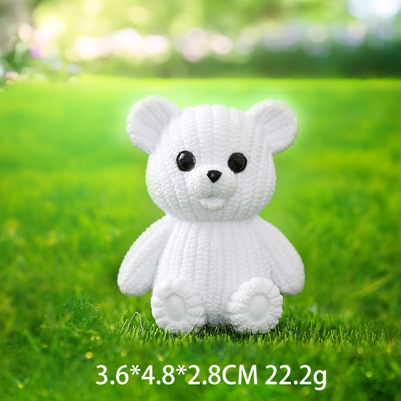 Mini karikatura medvjeda mikropejzažni dekoracije s motivima panda, torta, ukras za auto, posuda za pijesak, cvijeće, pejzaž akvarija i privjesak