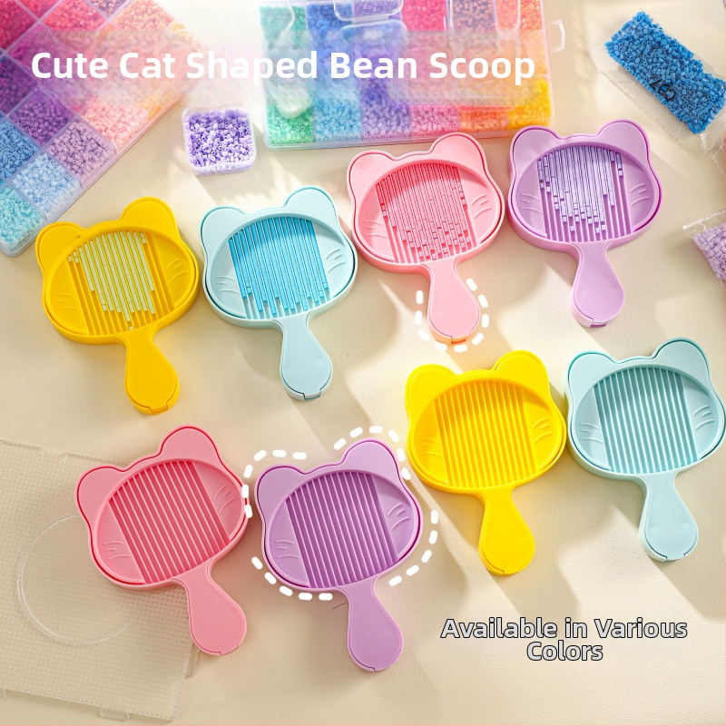 Set Pintoo Meow Meow pentru tavă de mărgele, cu stilou pentru mărgele, linguriță pentru mărgele și unealtă de depozitare de 2,6 mm