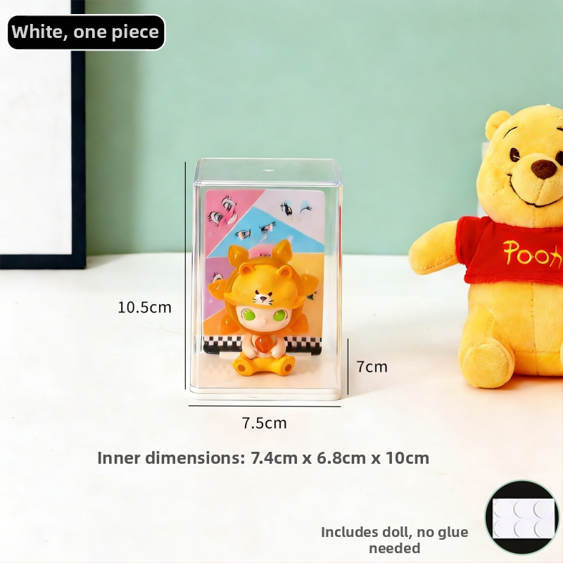 Prozirna akrilna kutija za izlaganje za blind-box kutije i figurice s poklopcem, skladišna kutija za lutkice