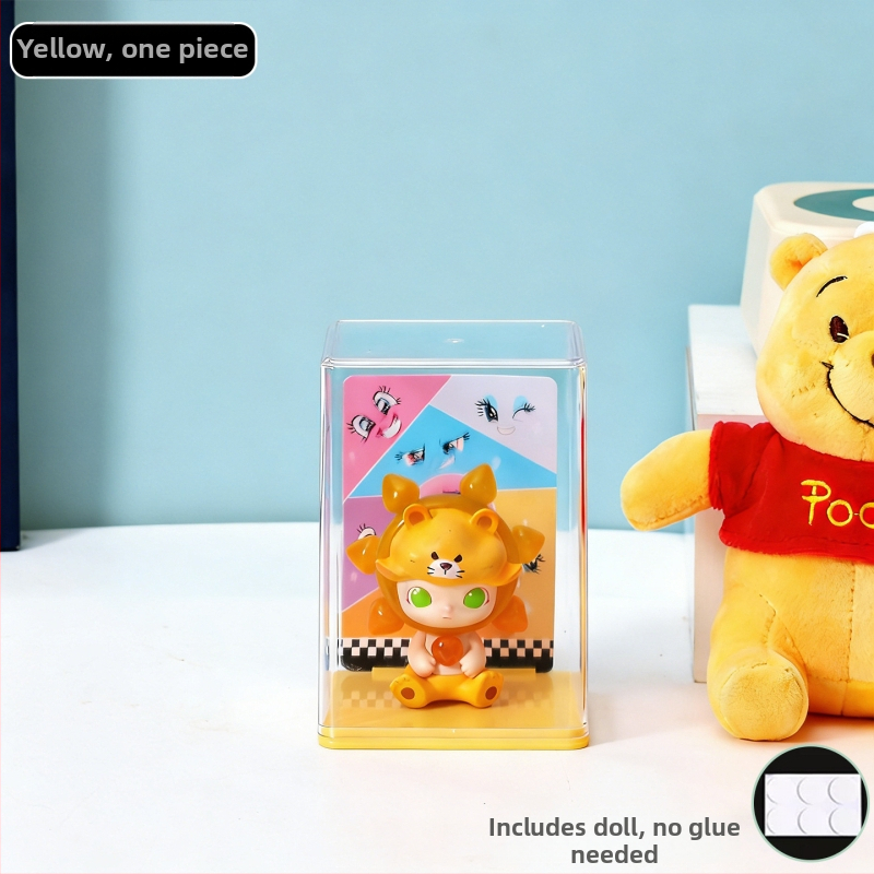 Prozirna akrilna kutija za izlaganje za blind-box kutije i figurice s poklopcem, skladišna kutija za lutkice