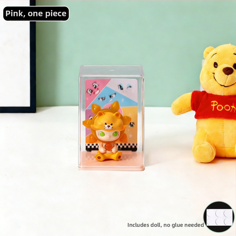 Prozirna akrilna kutija za izlaganje za blind-box kutije i figurice s poklopcem, skladišna kutija za lutkice