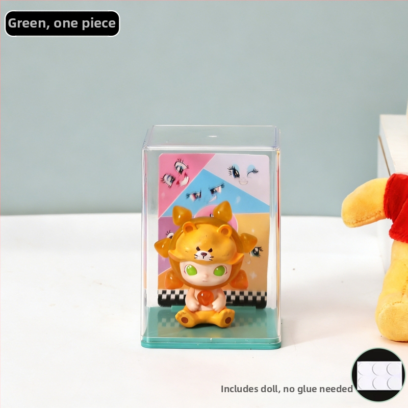 Prozirna akrilna kutija za izlaganje za blind-box kutije i figurice s poklopcem, skladišna kutija za lutkice