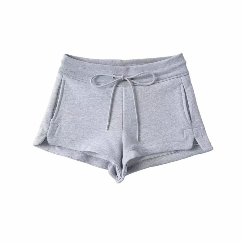 Ženski ljetni šorts s niskim strukom, vezicom za vezanje i širokim krojem, casual sportski stil