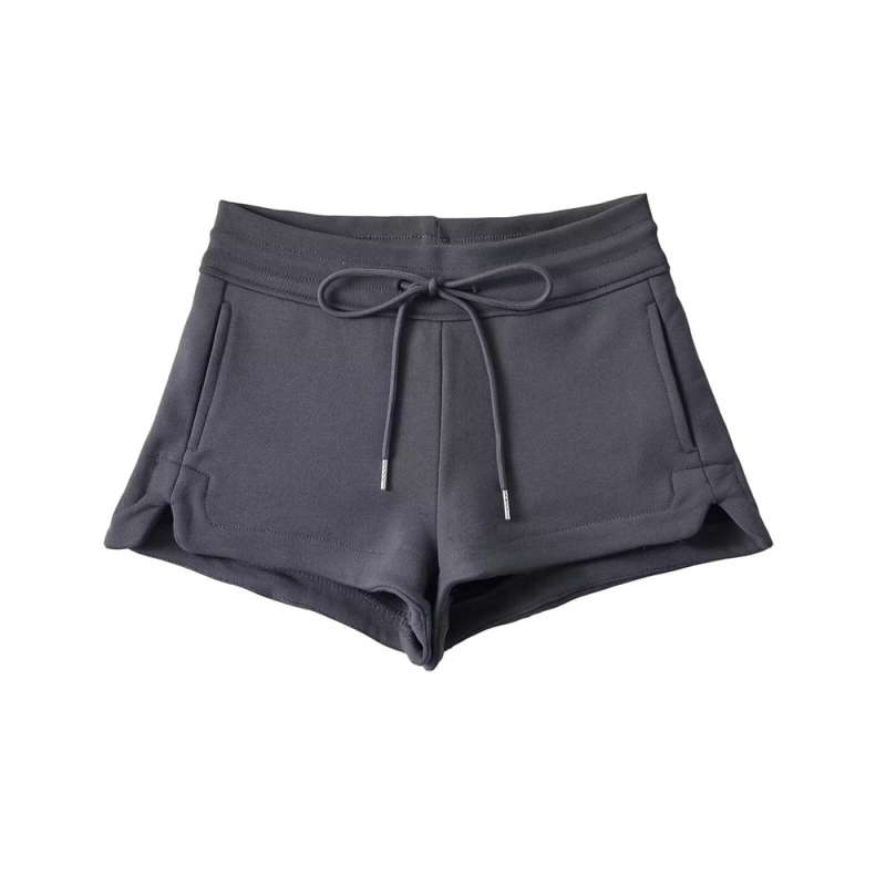 Ženski ljetni šorts s niskim strukom, vezicom za vezanje i širokim krojem, casual sportski stil