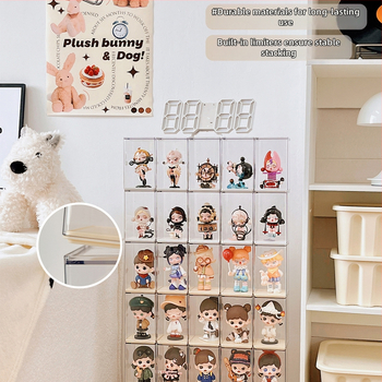 Prozirna akrilna kutija za izlaganje jedne figurice Blind Box, Bubble Mart stil, otporna na prašinu