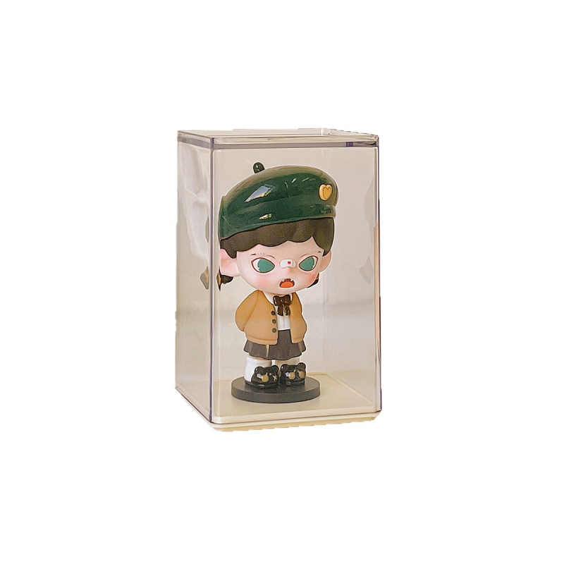 Prozirna akrilna kutija za izlaganje jedne figurice Blind Box, Bubble Mart stil, otporna na prašinu