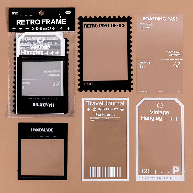 Sugar Poem PET αυτοκόλλητα – σειρά Frame Museum, ρετρό φιλμ διακοσμητικά για ημερολόγιο, αυτοκόλλητα βάσης, 6 σχέδια