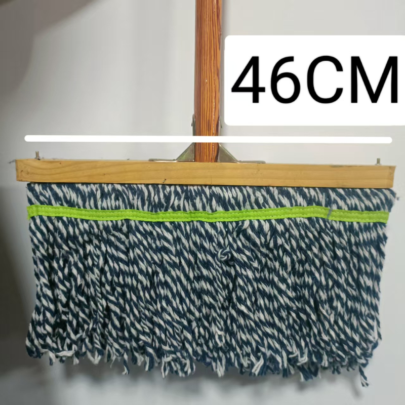 Mop za prašinu s drvenom drškom i pamukom vlaknom, za kućnu upotrebu, apsorpcijski, standardne velike veličine
