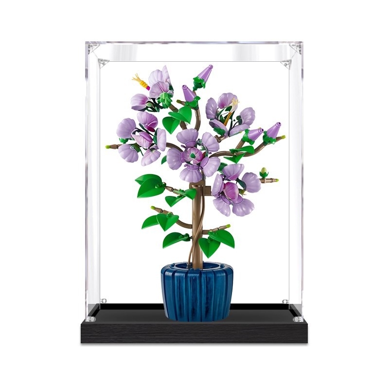 Akrilna kutija za izlaganje Hibiscus Bouquet, serija za LEGO 10372 – kutija za zaštitu od prašine i pohranu figurica