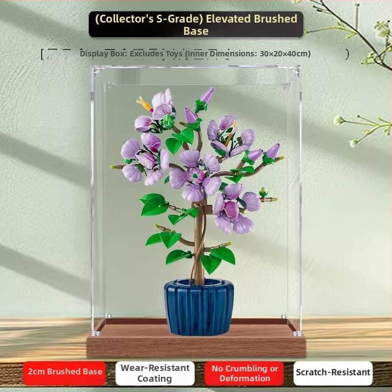 Akrilna kutija za izlaganje Hibiscus Bouquet, serija za LEGO 10372 – kutija za zaštitu od prašine i pohranu figurica