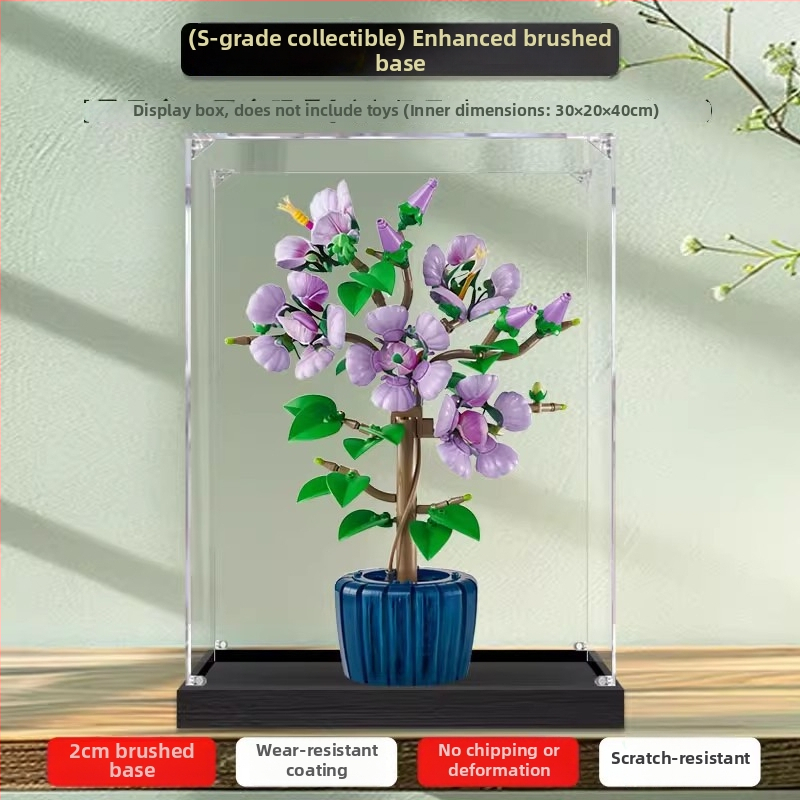 Akrilna kutija za izlaganje Hibiscus Bouquet, serija za LEGO 10372 – kutija za zaštitu od prašine i pohranu figurica
