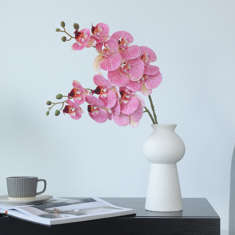 Phalaenopsis umjetni cvijet s mekanim dodirom, elegantna dekoracija za dnevni boravak, za stol za kavu i televizijski ormarić