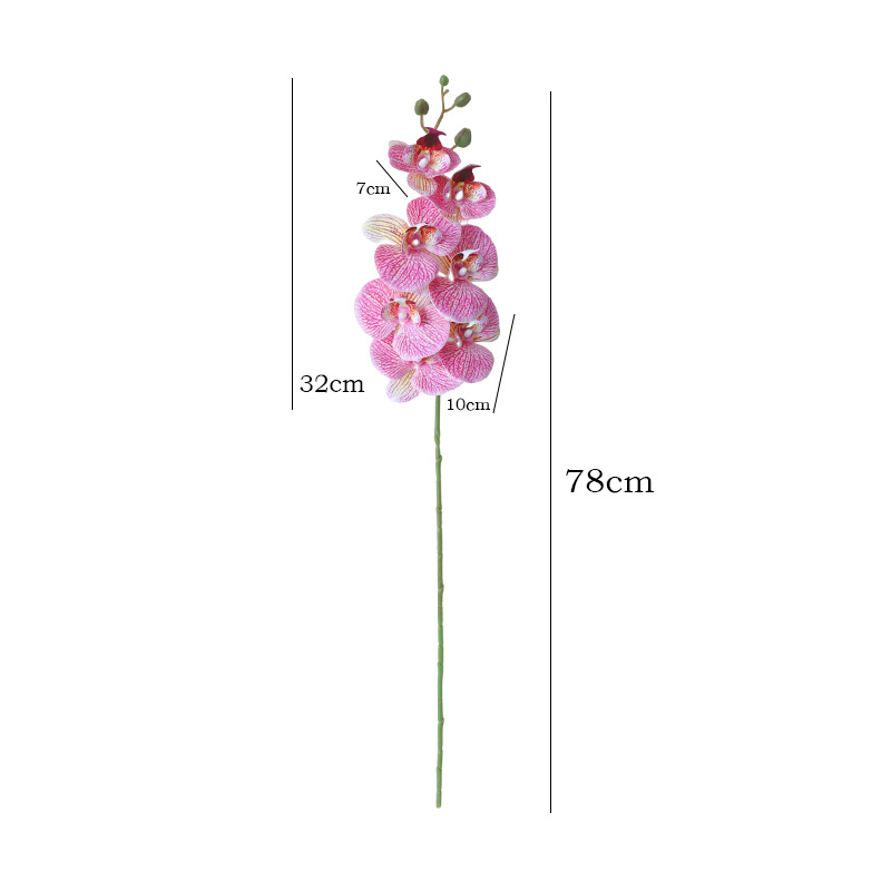 Phalaenopsis umjetni cvijet s mekanim dodirom, elegantna dekoracija za dnevni boravak, za stol za kavu i televizijski ormarić