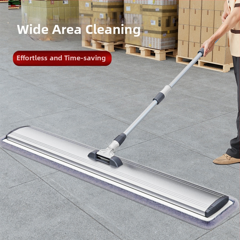 Plošni mop od aluminijskog legura s mikrofiberom, Velcro tipom, za mokro čišćenje velikih površina.