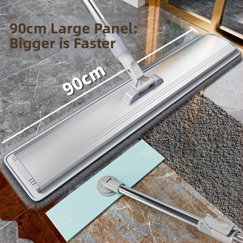 Plošni mop od aluminijskog legura s mikrofiberom, Velcro tipom, za mokro čišćenje velikih površina.