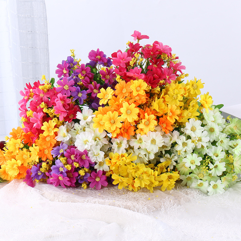 Umjetni buket orkide i krizantema za vjenčanja, dekoracije u domu i hotelima, rekvizit za fotografiju