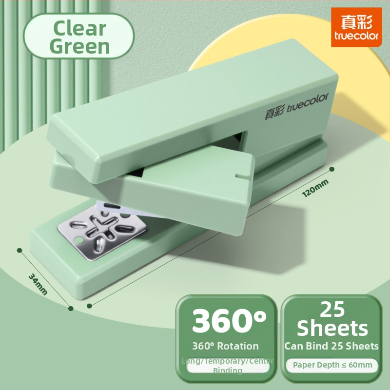 True Color rotirajući stapler za učenike, veliki teški stapler, debeli standardni dizajn, visoka estetska vrijednost