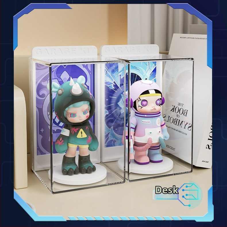 Labubu akril kutija za izlaganje za Blind Box figure, visoka prozirnost, složiva, kapacitet 2 L