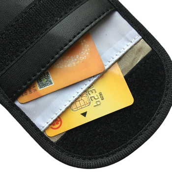 Ključevnica s RFID zaštitom, protiv krađe i anti-demagnetizacijom, za automobil ključe, PU koža, crna, s kukom i kopčom, kartom pristupa