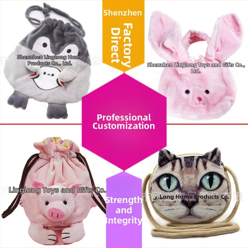 Plišana torbica u obliku maskote, s crossbody remenom i pretincem za ključeve